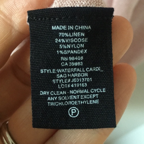 Theory Pink Linen Blend Waterfall Cardigan - Picture 6 of 6